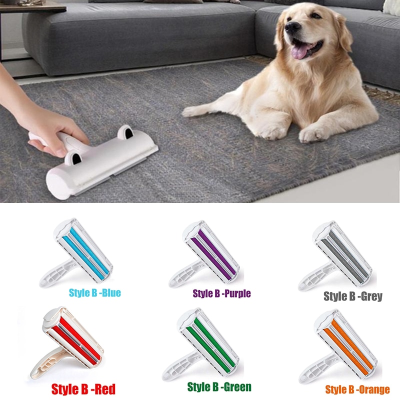 6 Kleur 2-Way Verwijderen Huisdier Haar Roller Hond Haar Remover Borstel Tapijt Borstel Kat Lint Steken Roller tapijt Cleaner Borstels