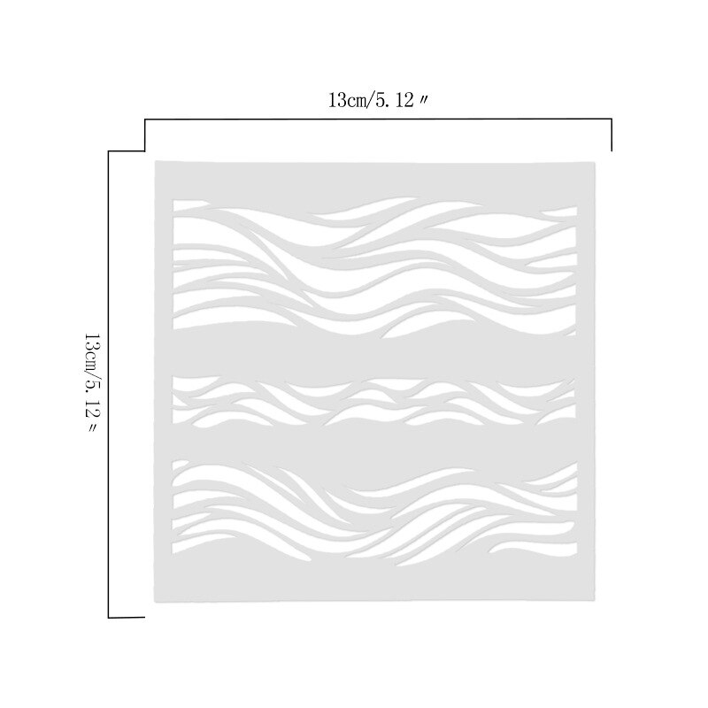 Water wave pvc Layering Stencils for DIY Scrapbooking/photo album Decorative Embossing DIY Paper Cards Crafts