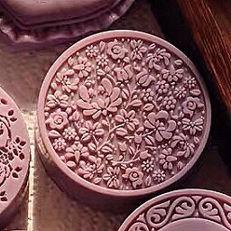 Przy Bloemen Ronde Patroon Carving Bakvorm Siliconen Handgemaakte Zeep Maken Van Mallen Chocolade Kaars Candy Mold Cake Klei Hars: Licht Geel