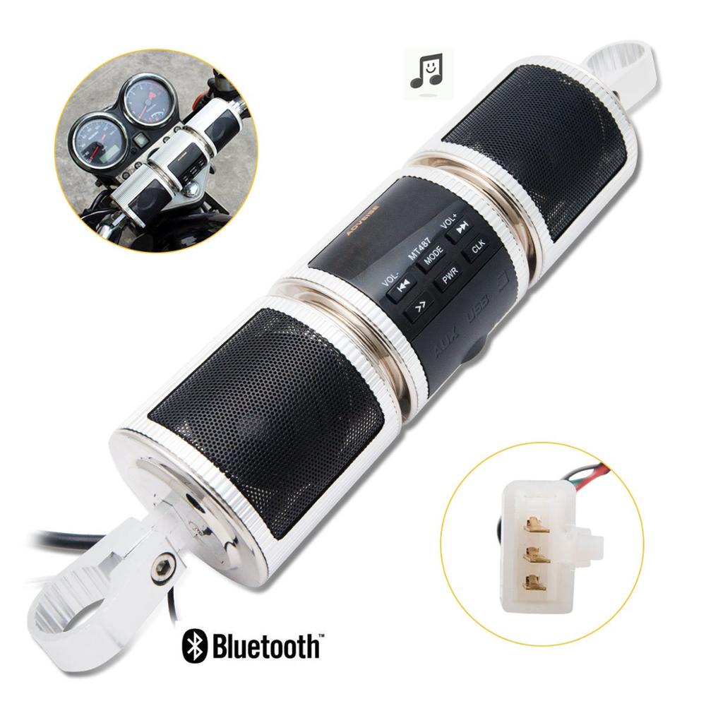 Haut-parleurs Bluetooth 12V pour moto, étanche, HiFi, avec Radio Fm, système de son stéréo pour ATV, Jet Ski Rem