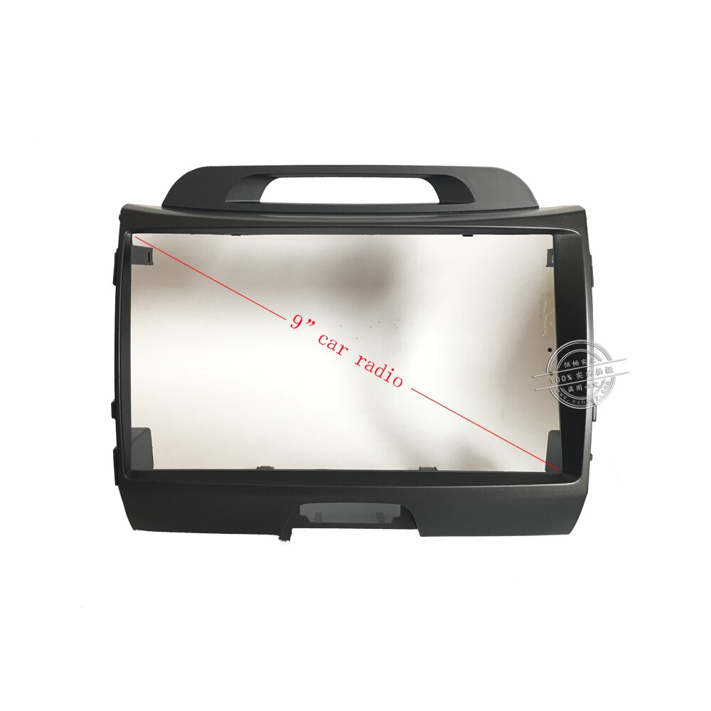 Marco de placa frontal de Radio de coche 2 Din HACTIVOL para KIA SPORTAGE R , panel de reproductor GPS DVD para coche, kit de montaje de panel, accesorio de coche