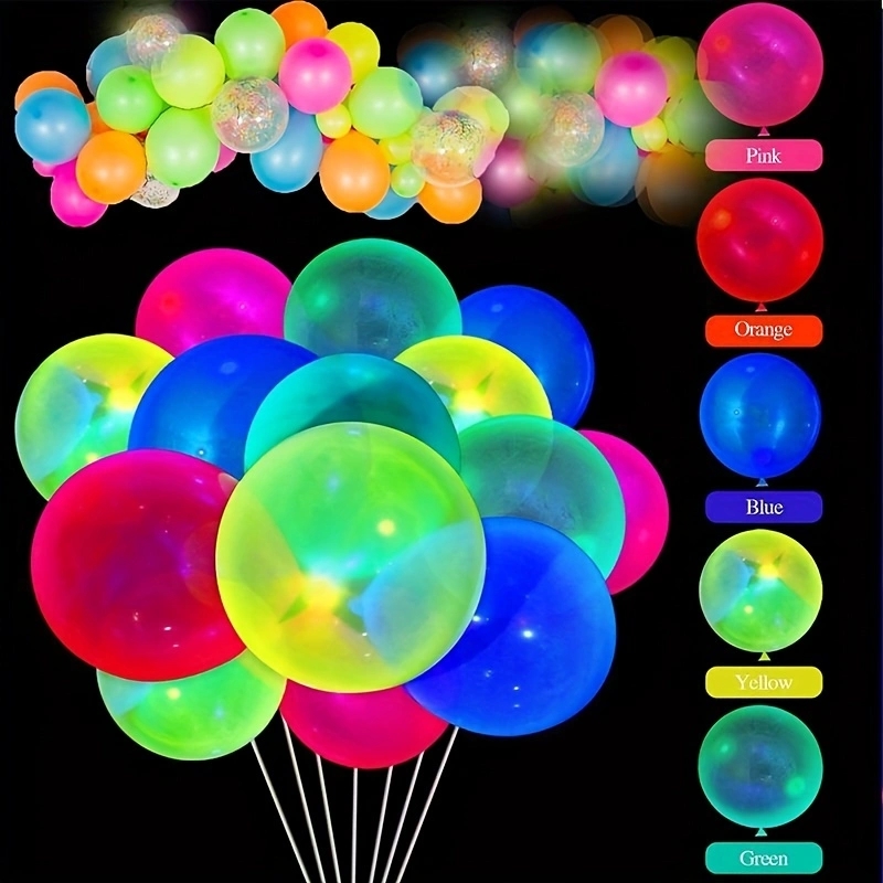 20 Stück Party-Luftballons, UV-Schwarzlicht, reaktive Neon--fluoreszierende Luftballons, leuchtet Ich bin Dunkeln, Ballon für Erwachsene, Hochzeit, Hallowe