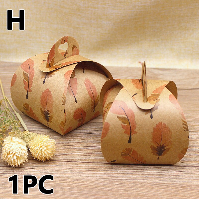 1Pc Box Mini Candy Box Paper Cute Cartoon Boxes Wedding Birthday Party Baby Shower Favors Biscute Cookies Packing Supplies: 08 kraft