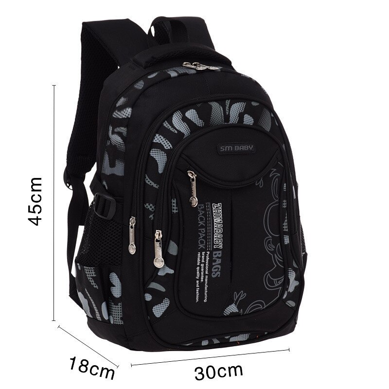 Kinderen Schooltassen Voor Meisjes Jongens Kinderen Rugzak In Basisschool Rugzakken Mochila Infantil Zip 2 Maten: gray large