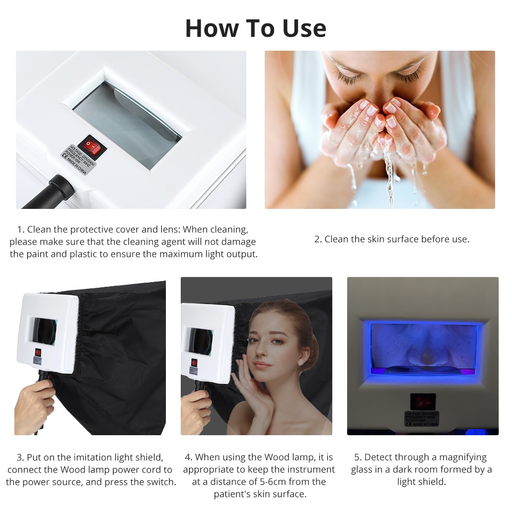 Lamp Skin UV Analyzer Wood Lamp Facial Skin Testing Examination Magnifying Analyzer Lamp Machine Skin UV Analyzer Wood Lamp SPA