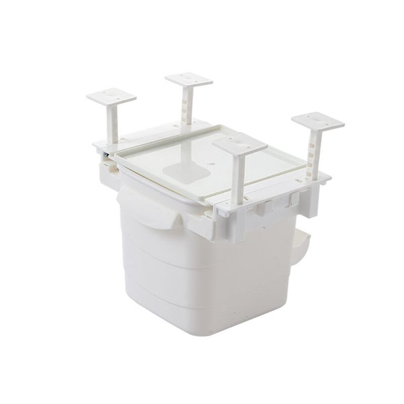 Retractable Plastic Trash Can Kitchen Hidden Waste Bin Cabinet Door Hanging Garbage Can Office Cleaning Tool Waste Sorting E5