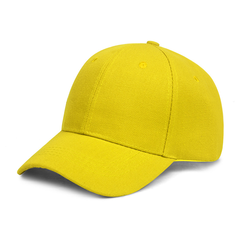 Solid Baseball Cap Goedkope Dames Heren Zomer Herfst Lente Zonneklep Hoeden Gele Caps