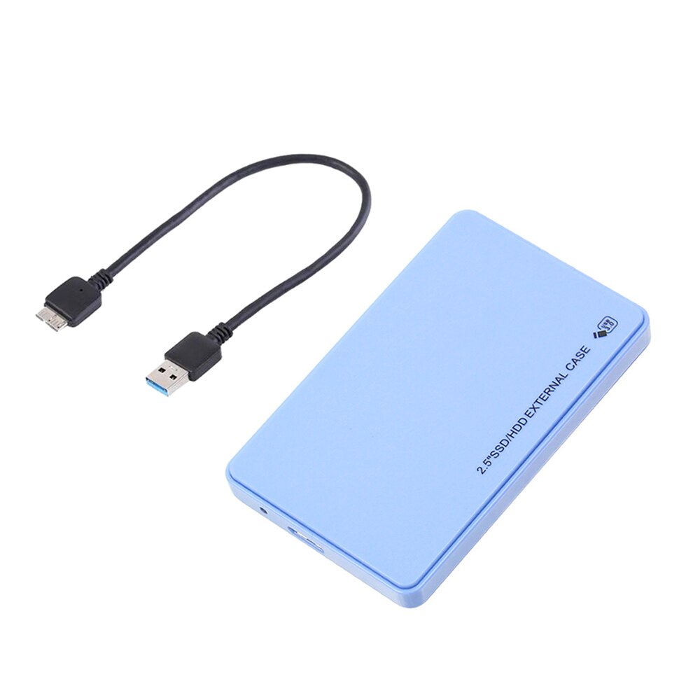 Hdd boks 2.5 " sata til usb 3.0 adapter harddisk kabinett til ssd hdd harddisk boks usb 3.0 hd ekstern hdd kabinett hdd caddie: Blå