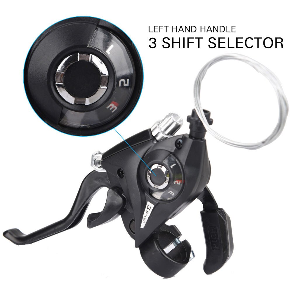 Palancas de palanca de cambios para bicicleta de montaña, accesorio con Cable de cambio, 3x7, 21 velocidades