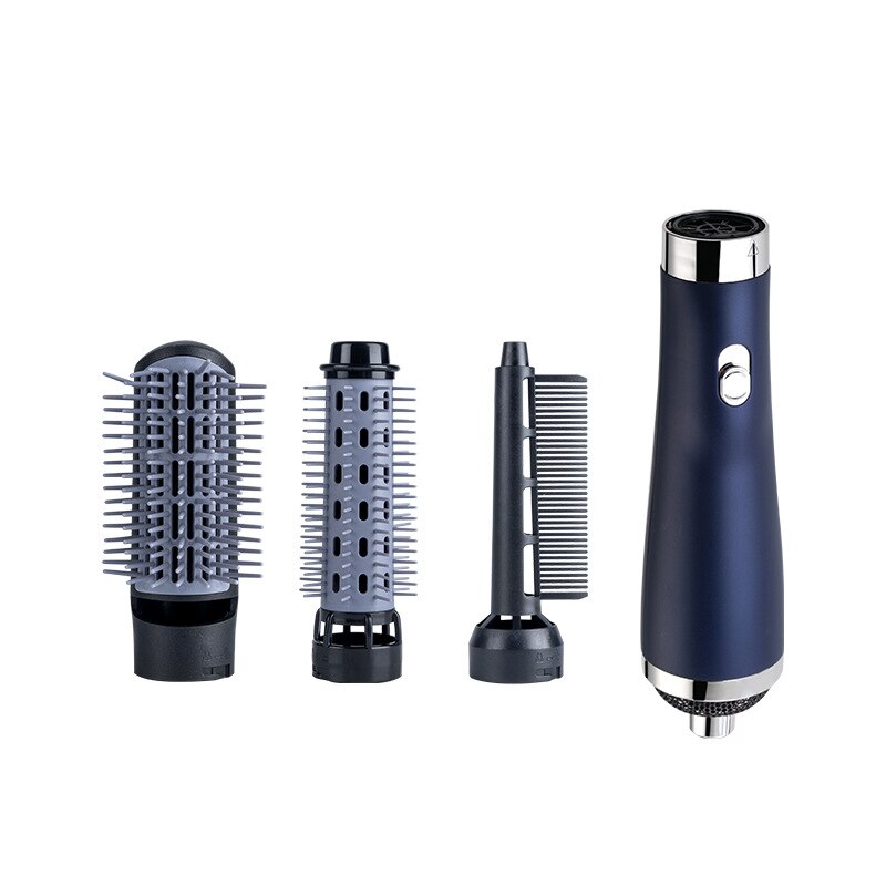 Cepillo secador de pelo iónico eléctrico 3 en 1, cepillo de aire , voluminizador, peine alisador de pelo, rizador de pelo: Azul