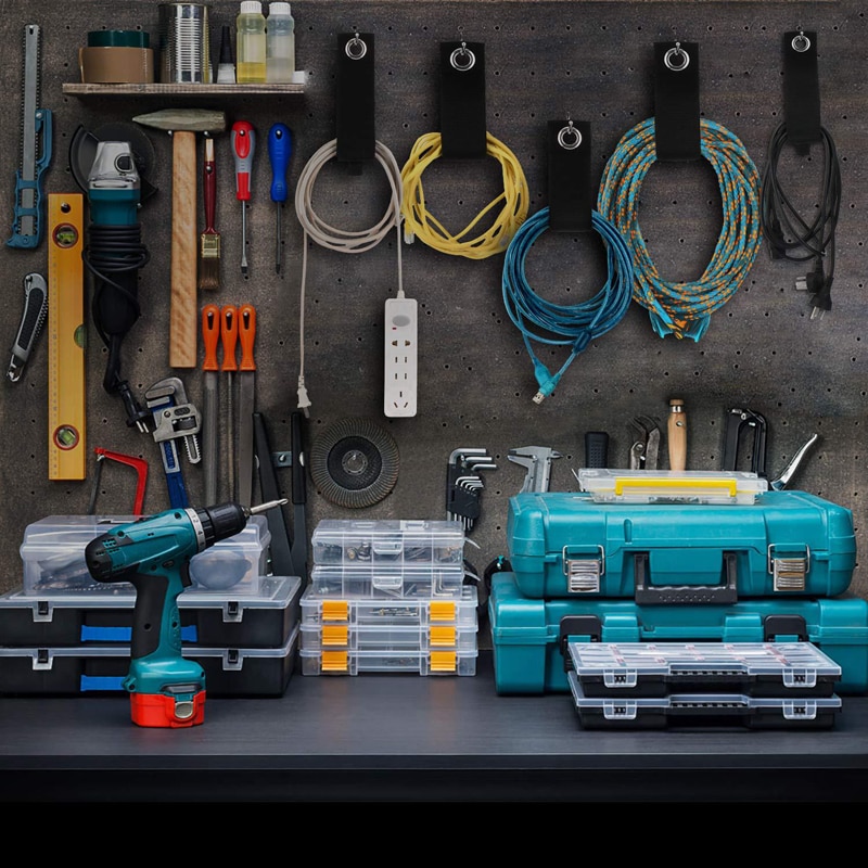 schwer Pflicht Lagerung Klett Riemen Verlängerung Kabel Halfter Organizer passen Mit Garage Haken Schwimmbad Schlauch KleiderbüGel Praktische Lagerung Gurt