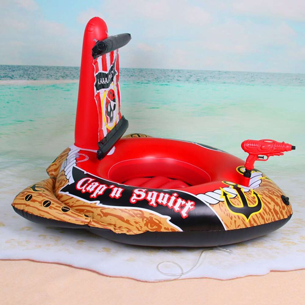 Inflatable Pirate Boat Durable Cooling Swimming Pool Float Sprinking Toy for Children