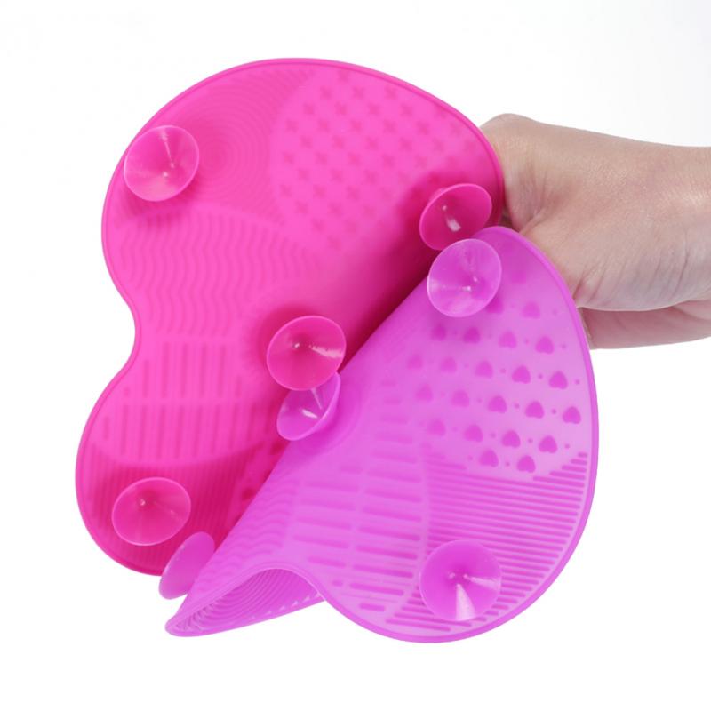 Placa de silicone mágica para pincéis, utensílio para lavar pincéis de maquiagem, ferramenta de limpeza, sombra, base, tapete de limpeza das mãos, 1 peça