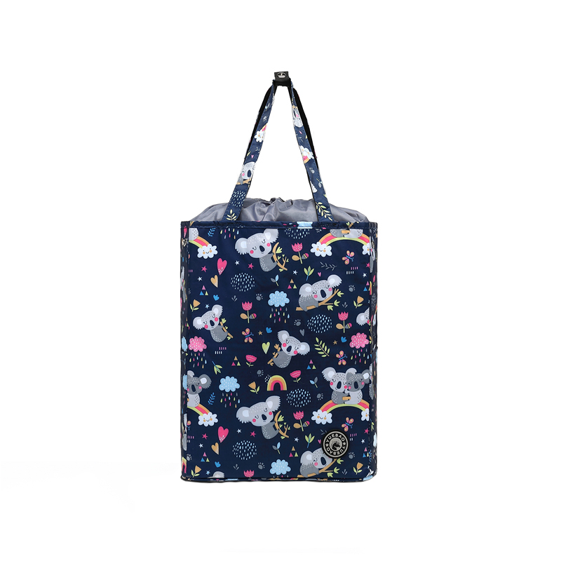 Stor handlepose, sammenleggbar handlepose, miljøvern, stor kapasitet, lette og bærbare oppbevaringsposer: Marineblå