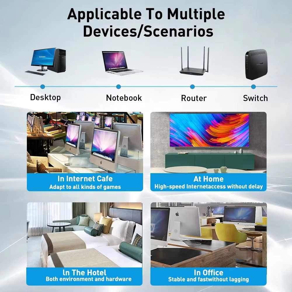 Cable Ethernet Cat6 Lan Cable UTP RJ45 Cable de conexión de red 10m 50m para PS PC Internet módem enrutador Cat 6 Cable Ethernet