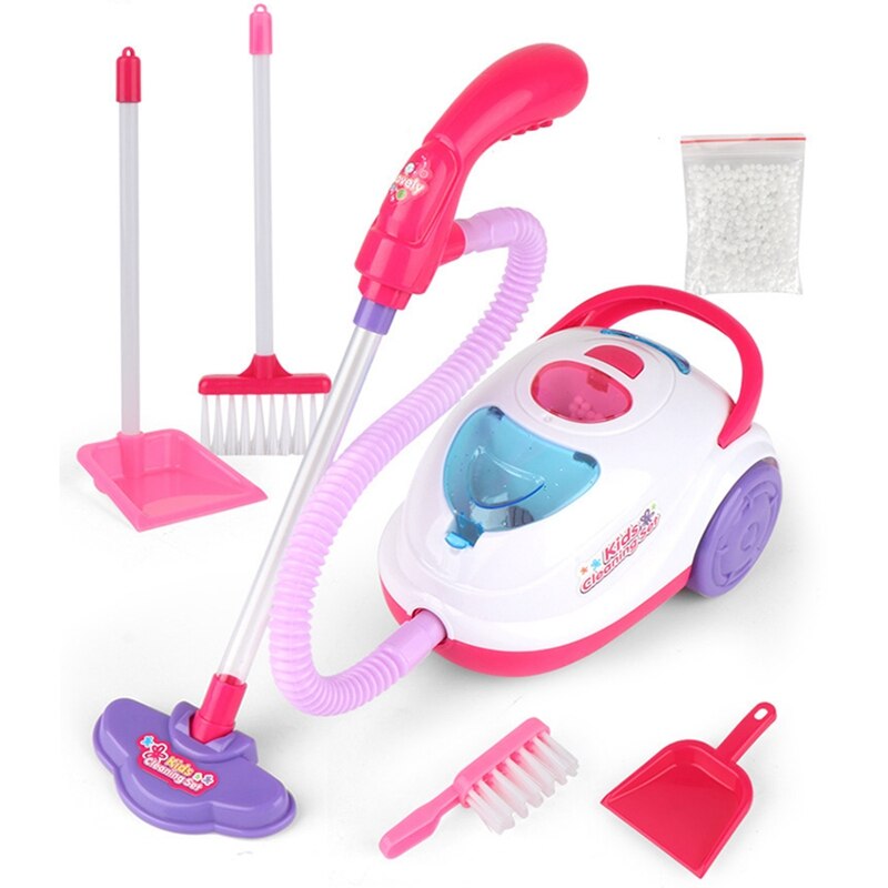 Children Play Cleaning Cart with Vacuum Cleaner Set for Educational