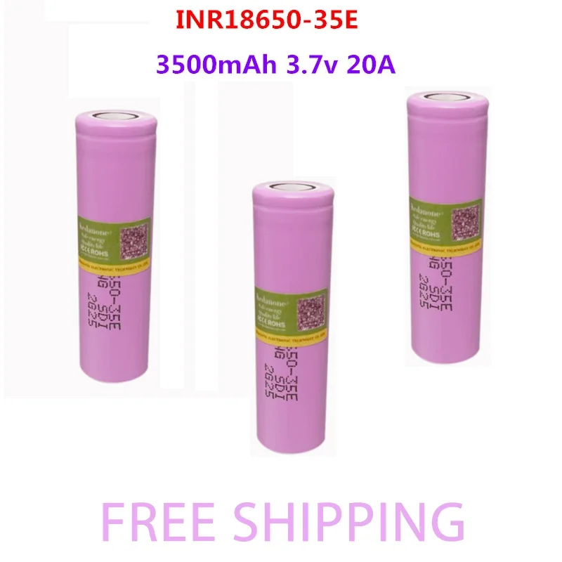 2021New Original made in Korea18650 3500mAh 20A discharge INR18650-35E 3.7v 18650 battery 3.7V rechargable Battery