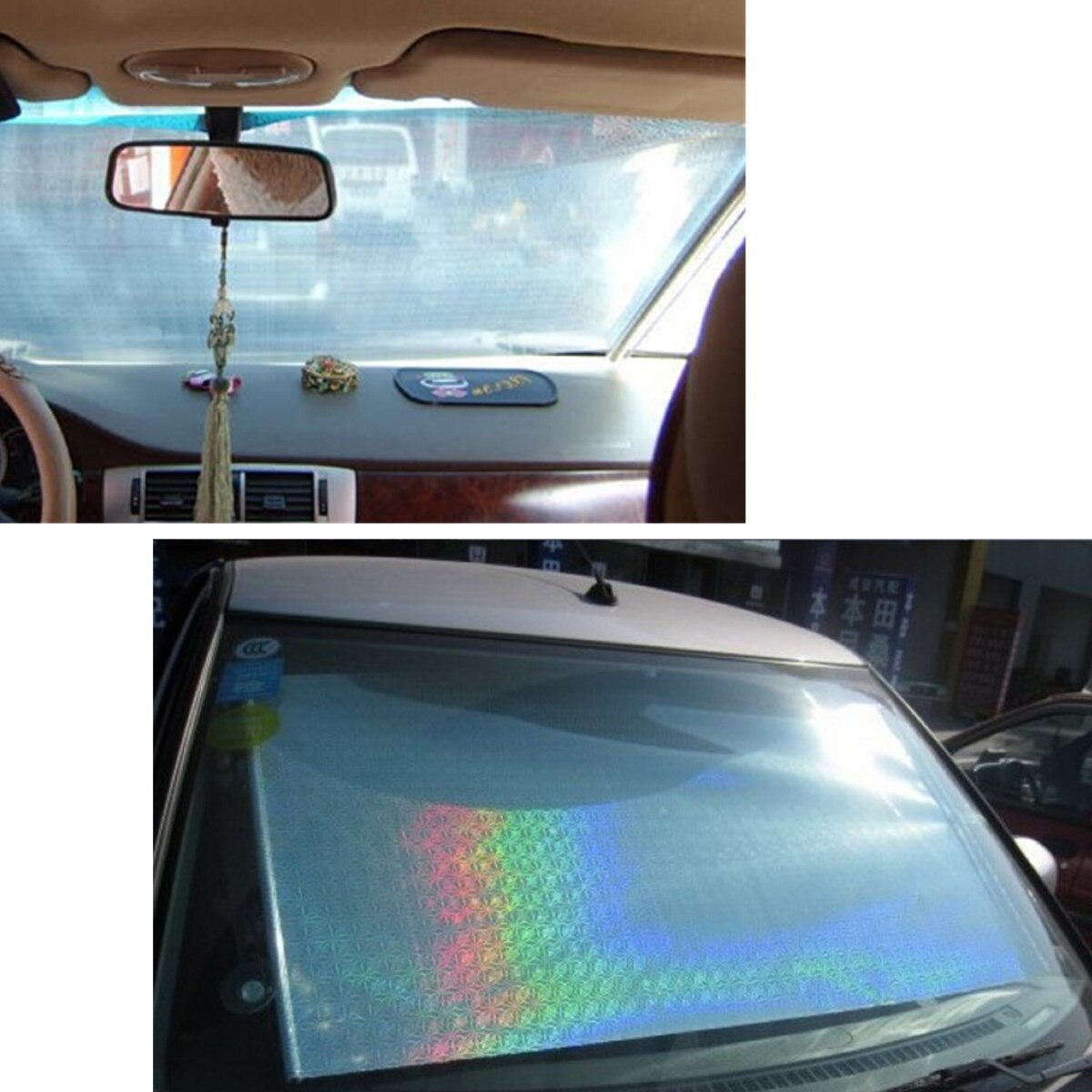 L Size Roller Blinds Auto Car Retractable Curtain Window Windshield Visor Sunshield Front Rear Side Sun Shade Shield Exterior