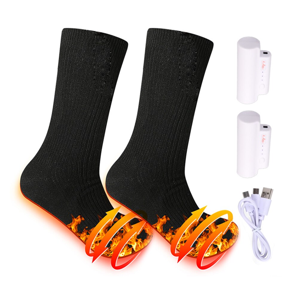 Elektrische verwarming sok voor de winter,wasbare verwarmde sokken droge batterij voetwarmer thermische kousen,oplaadbare outdoor verwarmde sokken unisex 50 ℃ constante temperatuur voetwarmer