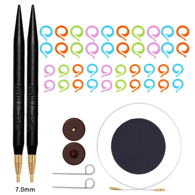 Nonvor Skc Set 60Cm Verbindingslijn Multi-Size Sandelhout Naalden Rondbreinaalden Trui Breien Tools Accessoires: 7.0mm