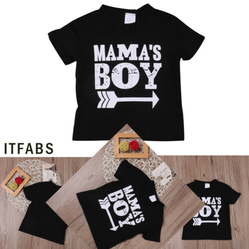 Kids Baby T-shirt Children For Girls Boys Clothing Letter Of Mama's Boys Tee Shirt Short Sleeve Shirt Cotton Baby Boys Clothes