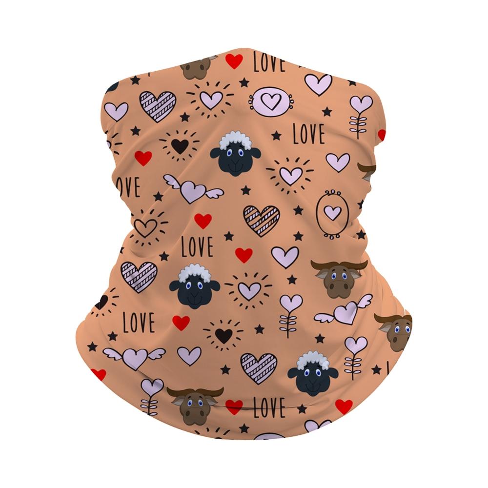 Bandeau Bandana sans couture pour enfants, imprimé d'animaux de dessin animé, masque facial, écharpe tubulaire, cagoule élastique: 6