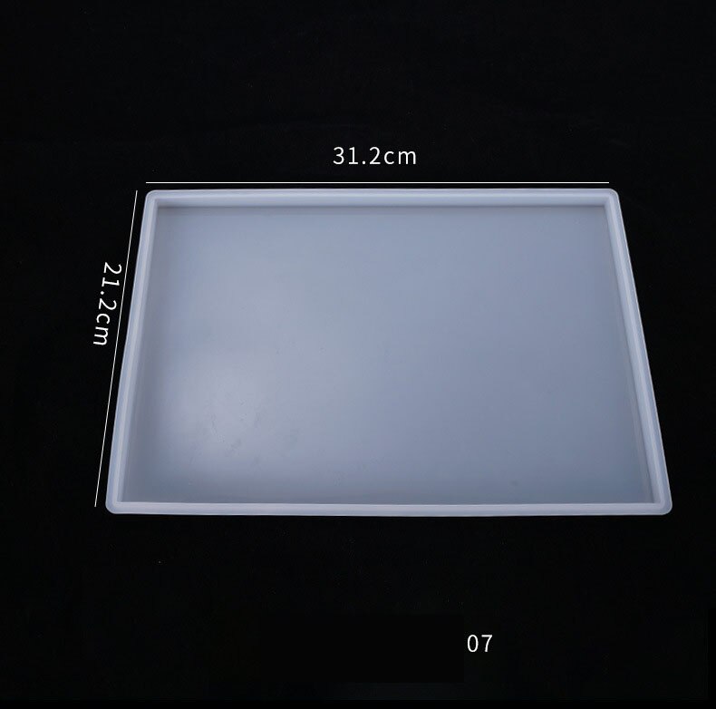 Rectangle Coaster Large Silicone Mold For DIY Making Tools Crystal Epoxy Tabletop Coaster Mold: 07