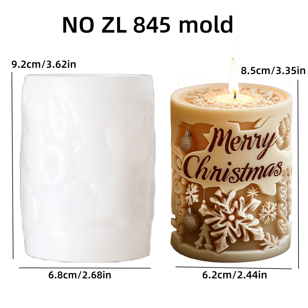 Stampo in silicone per candela cilindrica in rilievo di Babbo Natale, zucchero a bastone, stampi in gesso in resina cilindrica in rilievo di Babbo Natale, regalo di Natale: Di Colore Giallo chiaro