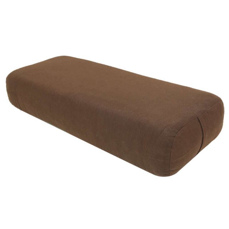 Vierkante Yoga Bolster Kussen Ondersteunende Bolster Body Kussen Meditatie Kussen Met Handvat Slaap Kussen Yoga Accessoires: Bruin