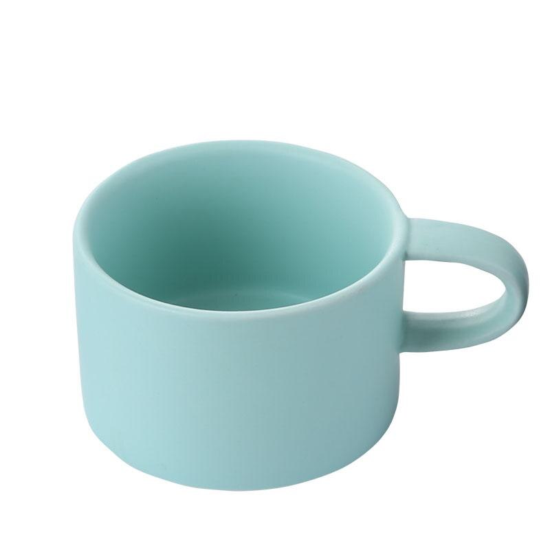 Tasse à café en céramique givrée | Macarons simples cintrés de Style japonais, tasse de petit déjeuner, tasse des amoureux: C