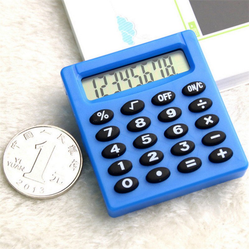 Student mini elektronisk kalkylator godis 5 färger beräknar kontorsmateriel
