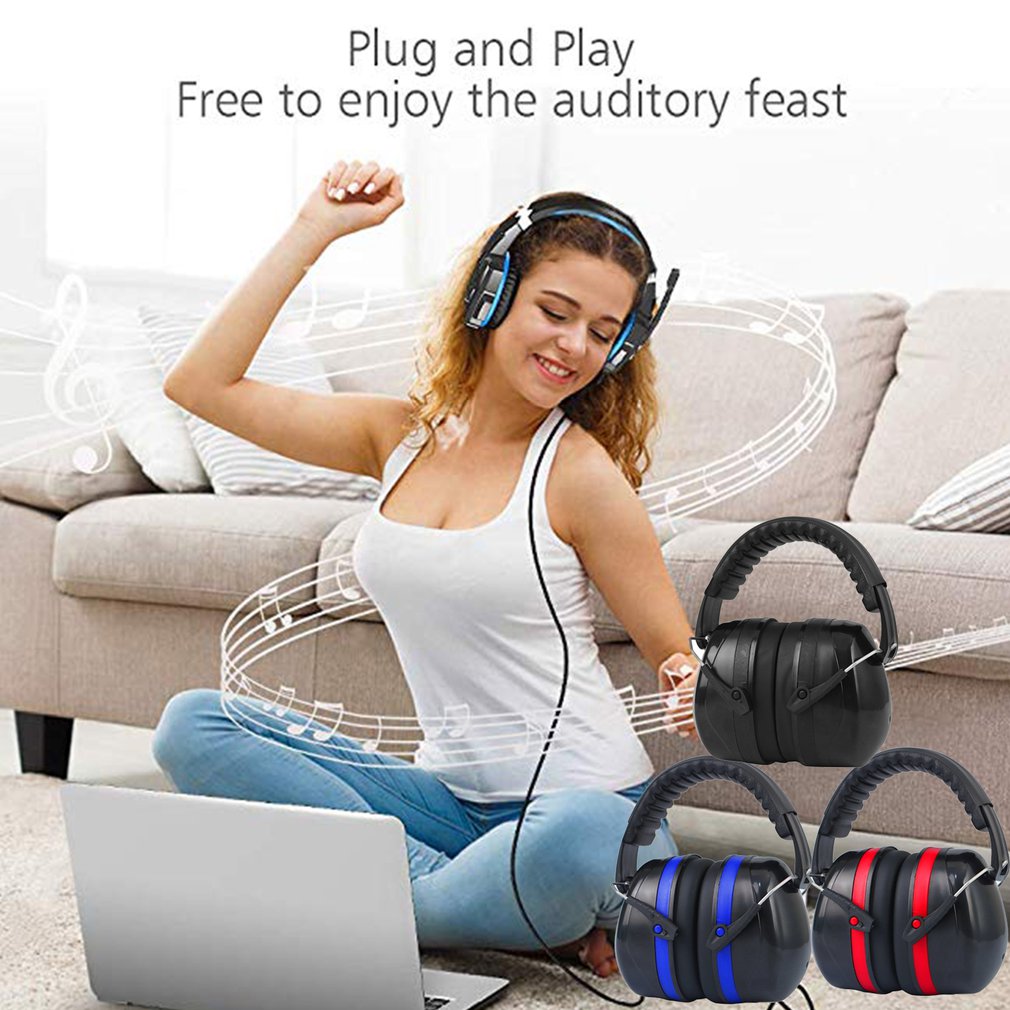 Strengthen Soundproof Earmuffs Anti-Noise Headphones Shooting Sleep Learning Mute Earmuffs Drum Protection Headsets