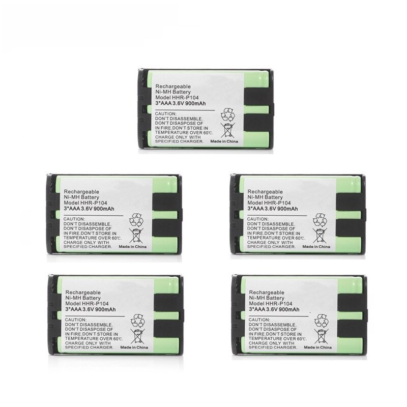 3.6V 900mah Home Phone Battery For Panasonic HHR-P104 HHR-P104A/1B HHRP104 Type 29 3*AAA NiMH 3.6V Rechargeable Battery: Red
