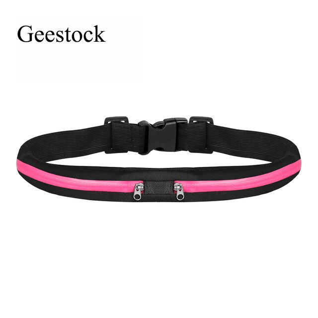 Geestock hardloop heuptas heuptas dames sport heuptas heren waterafstotend heuptasje deelbare heuptas jogging telefoonhoesje: Roze