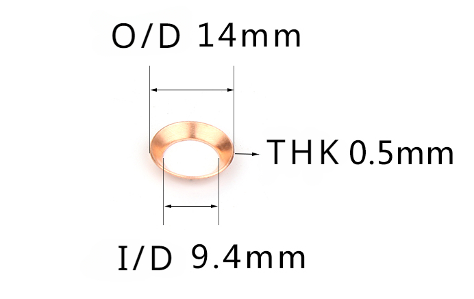 1/4" 3/8" 1/2" 5/8" 3/4" 7/8" Inch Flare End Cap Open seal Washer For Air Coniditoner Fitting: Blue / OD 8xID 7mm