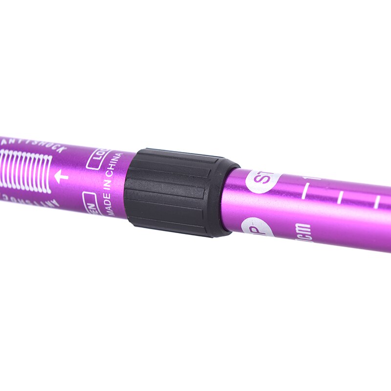 1pc 110cm Anti Shock Nordic Walking Sticks Telescopic Trekking Hiking Poles Ultralight Walking Canes With Rubber Tips Protectors