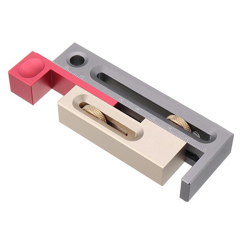 1Pc Three-Color Sliding Table Saw Slot Adjuster Mobile Measuring Block Length Compensation Woodworking Tool: Default Title