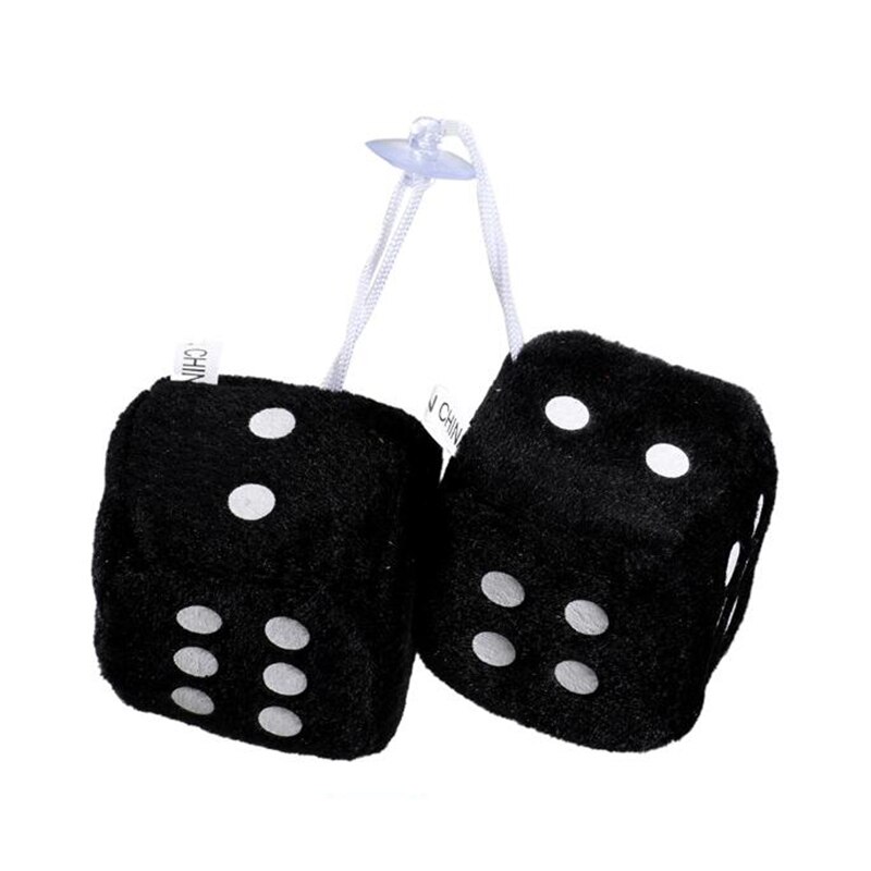 2 stk/parti bil plys vedhæng med diffuse terninger punkter bakspejl krog dekoration bil stil tilbehør bil dekoration