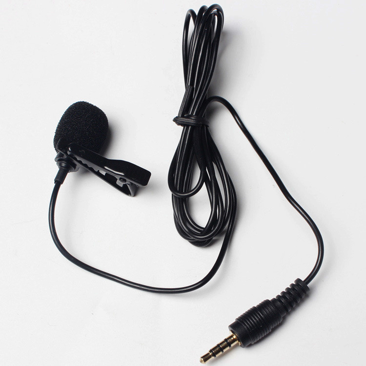 1.45m Mini Portable Microphone Condenser Clip-on Lapel Lavalier Mic Wired Mikrofon/Microphone For Phone For Laptop: White