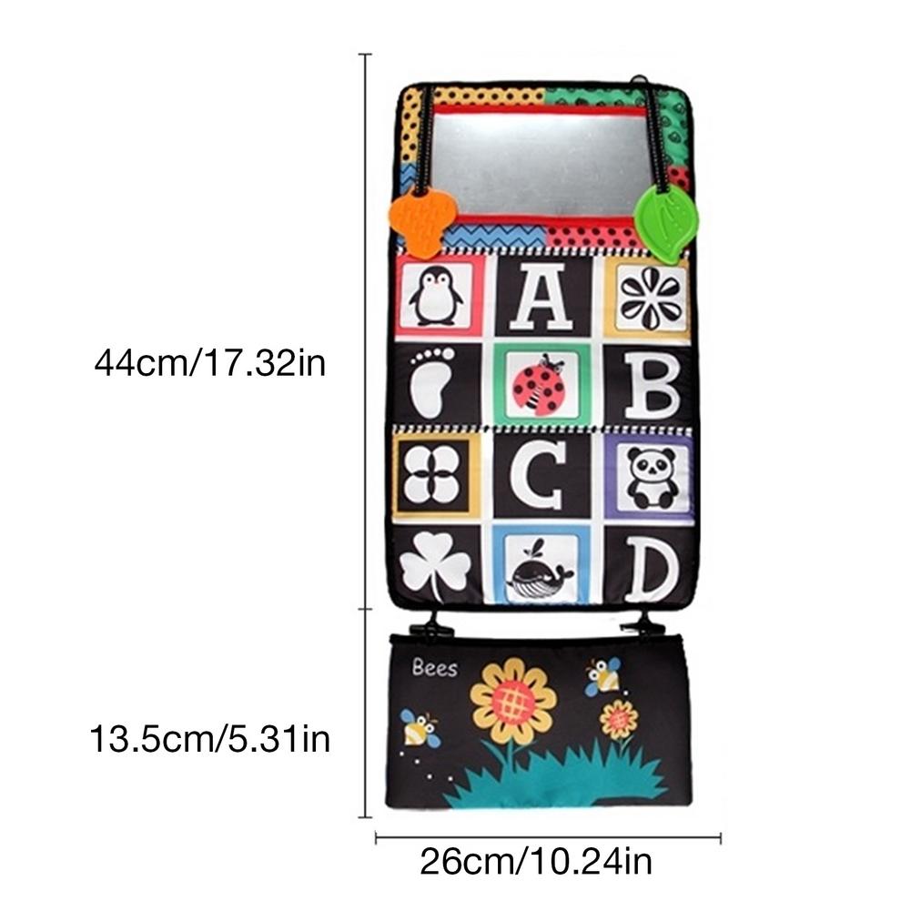 Tummy Time Floor Mirror Developmental Baby Toy Black And White High Contrast Newborn Essential Time Mirror For Tummy Time Gr