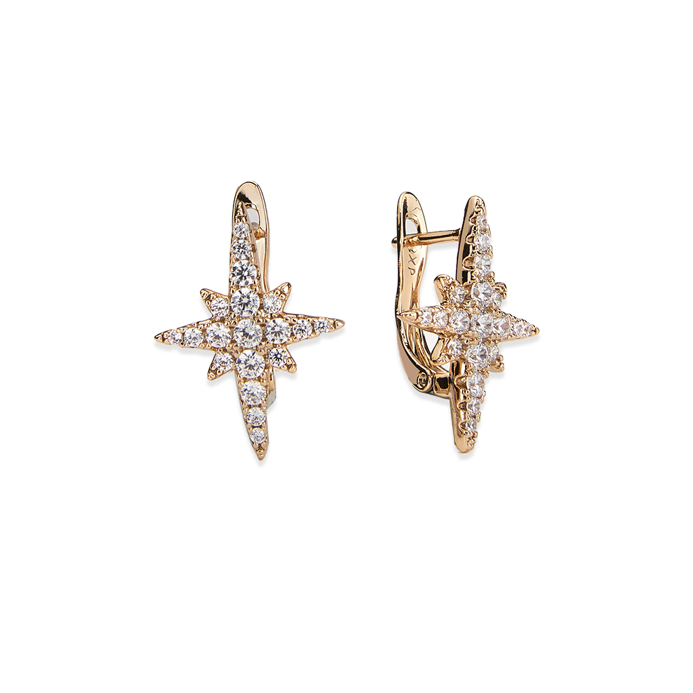Pendientes colgantes de cristal de circón de para mujer, aretes estéticos de redondos huecos de Color dorado, de joyería: Cobalto Chapado en