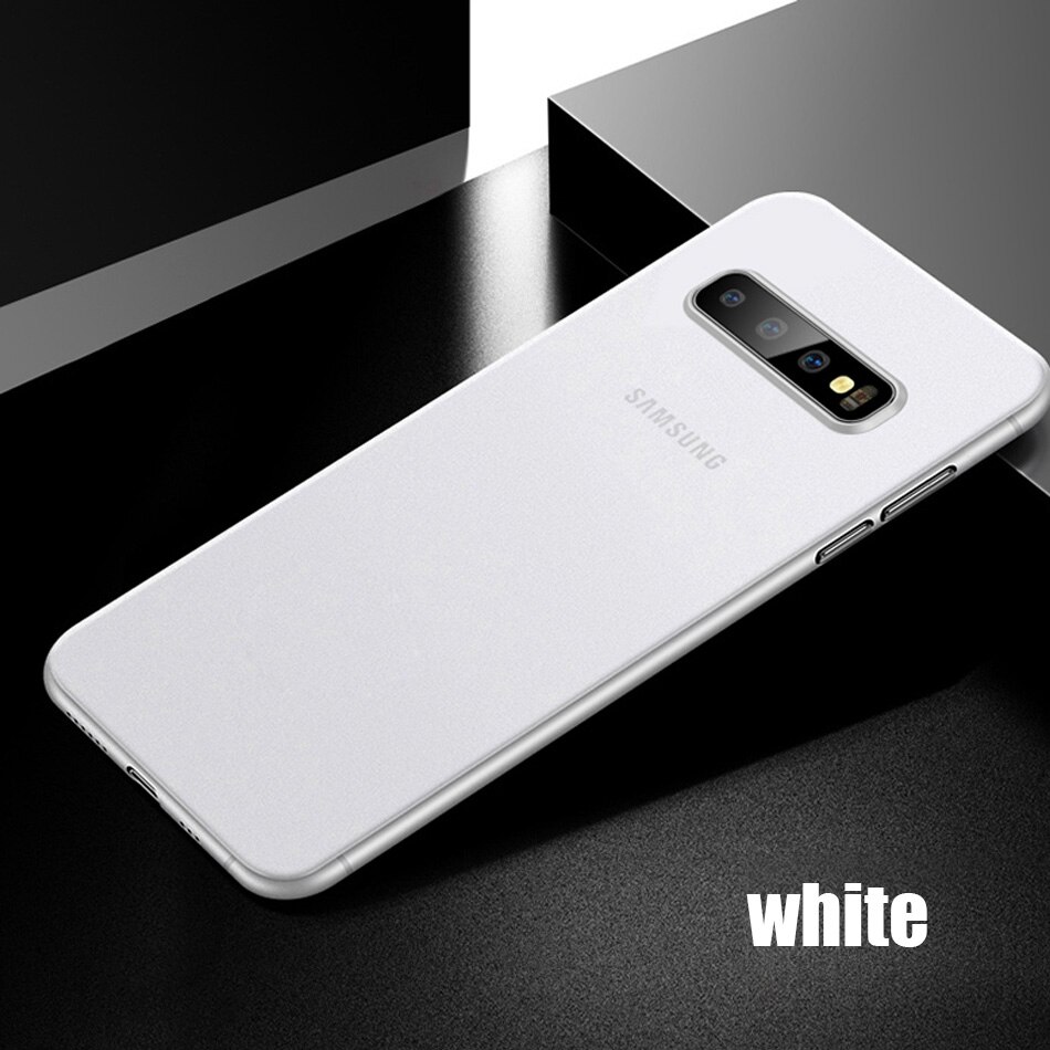 Luxe Ultra Dunne 0.2 Mm Matte Pp Case Op De Voor Samsung Galaxy S8 S9 S10 S10E Plus Note 8 9 10 Pro Shockproof Bumper Telefoon Case: For S9 / white