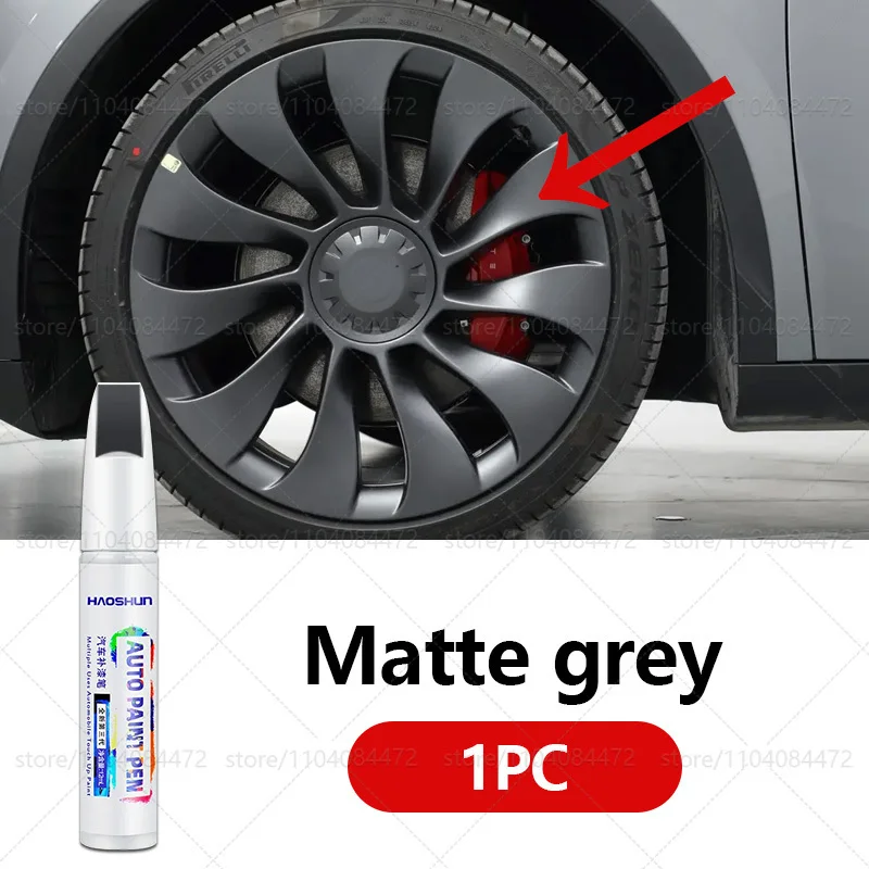Für Tesla Modell 3Y S X Autorad Kratzer Reparaturstift Mattschwarz Dunkelgewehr Grau Silber Schwarz Mehrere Farben Lackreparaturstift: Gelb