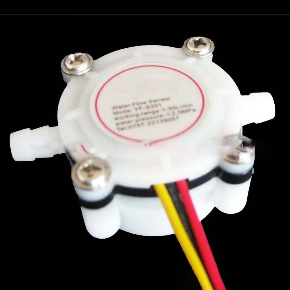 Vandstrømningssensor 0.15 ~ 3l/ min hall flowmåler temperaturføler til arduino turbin flowmåler måler temperaturinstrument