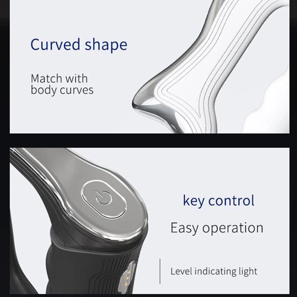 Electric Guasha Scraper EMS Muscle Therapy Massager IASTM Massage Tool Adjustable Speed Deep Muscle Fascia Massager 3 Levels