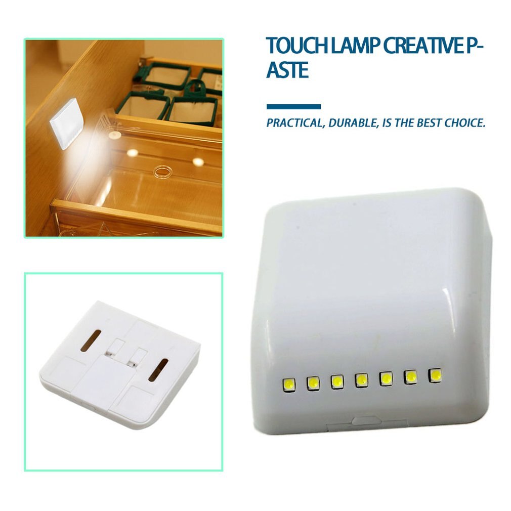 7 LED contrôle de capteur intelligent activé porte murale monté veilleuse blanc pur petit lumière LED pour armoires armoire tiroir