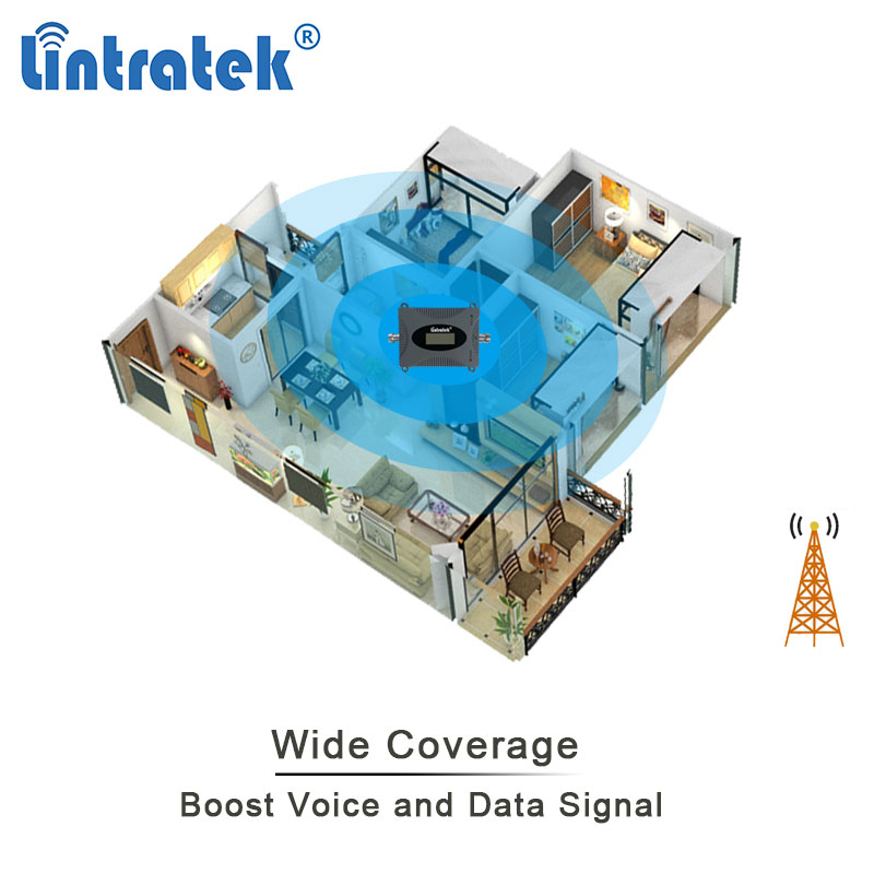 Lintratek 2600 Mhz 4G Lte Signaal Booster 4G 1700 Aws 3G 1900 Pcs B2 Cellulaire Booster Repeater 2600 Mobiele Gsm Versterker Dd