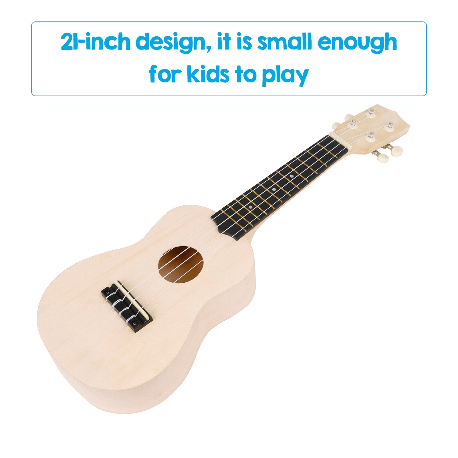 21-Inch DIY Ukulele Instrument Semi-Finished Ukulele Kit DIY Painting Ukulele Kit Unfinished Ukulele Set