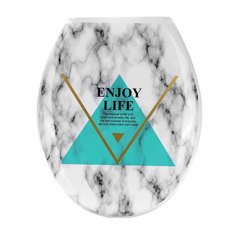 Marmor rose fjær toalett dekke åpen front plast bidet toalett sete dekorasjon tilbehør til bad wc setetrekk: Marmor