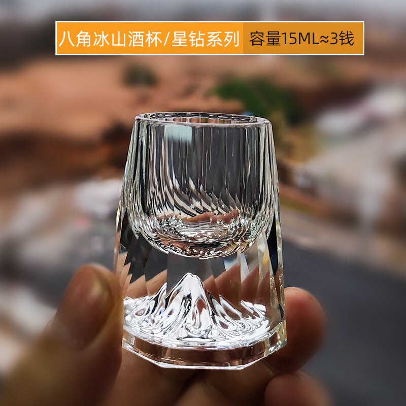 15ML Crystal Glass Shot Glass Family Dinner Gold Foil Spirit Glass Tequila/vodka/chinese Moutai Glass Bar Party Bullet Glass: A